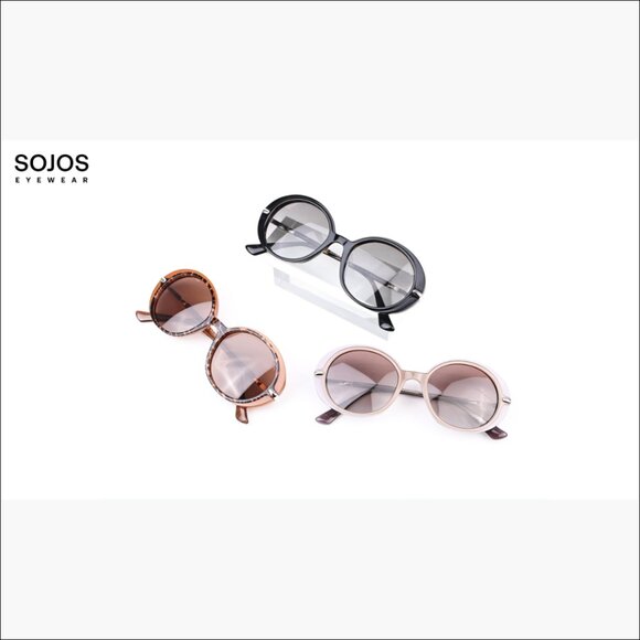 Oversized Round Sunglasses with Polarized Lenses Acetate Frame main image 7